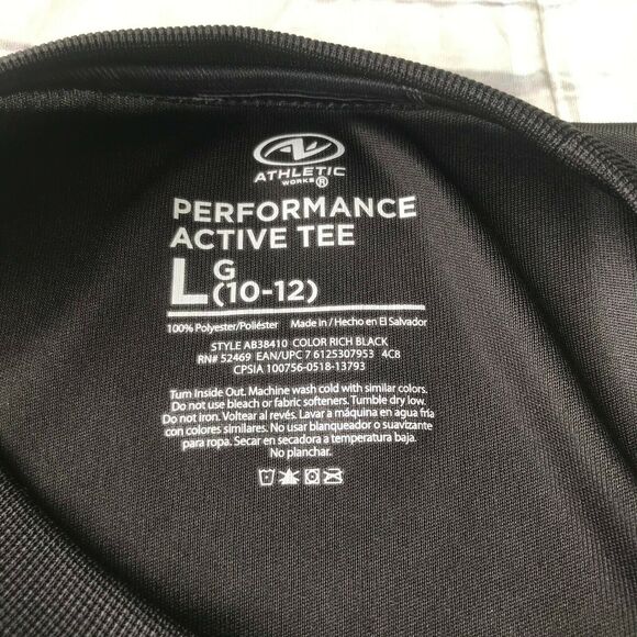 Athletic Works Boys Performance Active Tee T-Shirt Graphic Beast All Day Sz L - Picture 4 of 11